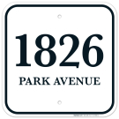 Address Sign, Two Lines Black Border, Custom Personalized House Numbers For Outside, (SC-9368)