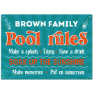 Custom Pool Sign, Pool Rules Enjoy Swimming Sign, For Father's Day Pool Decor