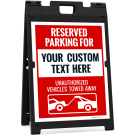 Custom Reserved Parking Folding Floor Sign, A frame/Sandwich Board Sign Kit With Two Panel Sign