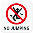 No Jumping Vinyl Adhesive Pool Depth Marker, (SI-7453)