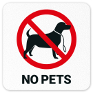 No Pets Vinyl Adhesive Pool Depth Marker,