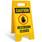 Restroom Closed Sidewalk Sign Kit,