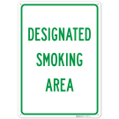 Designated Smoking Area Sign, (SI-76565)