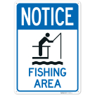 Notice Fishing Area Sign,