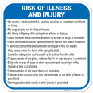 Risk Of Illness And Injury Sign,