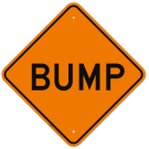 MUTCD Bump Orange W8-1 Sign