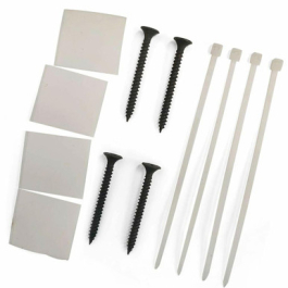 Sign Attachment Kit for Fence and Walls. Sizes 10x7 and 10x14 Screws, Zip Ties, Double Sided Adhesive Foam.