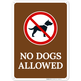 USA標識看板　NO DOGS Amazon.com : No Dogs Allowed Sign 2 Pack, 14 x10 Inches .04