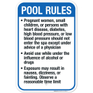 Minnesota Pool Rules Sign, Complies With State Of Minnesota Pool Safety Code