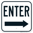 Enter Sign Right Arrow Sign