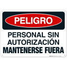 Peligro Personal Sin Autorizacion Mantenerse Fuera Sign