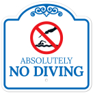 Absolutely No Diving With Symbol Sign