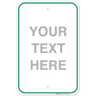 Custom Personalized Sign, with Green Border