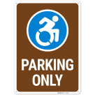 Parking Only With Symbol Sign,