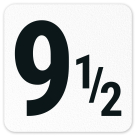 9 1/2 Nine and A Half Inches/ Feet Vinyl Adhesive Pool Depth Marker,