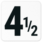 4 1/2 / Four and A Half Feet / Inches Vinyl Adhesive Pool Depth Marker,
