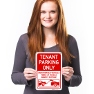 Tenant Parking Only, Unauthorized Vehicles Towed At Owner Expense Sign